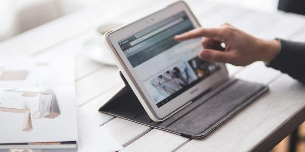 Сайт на планшете